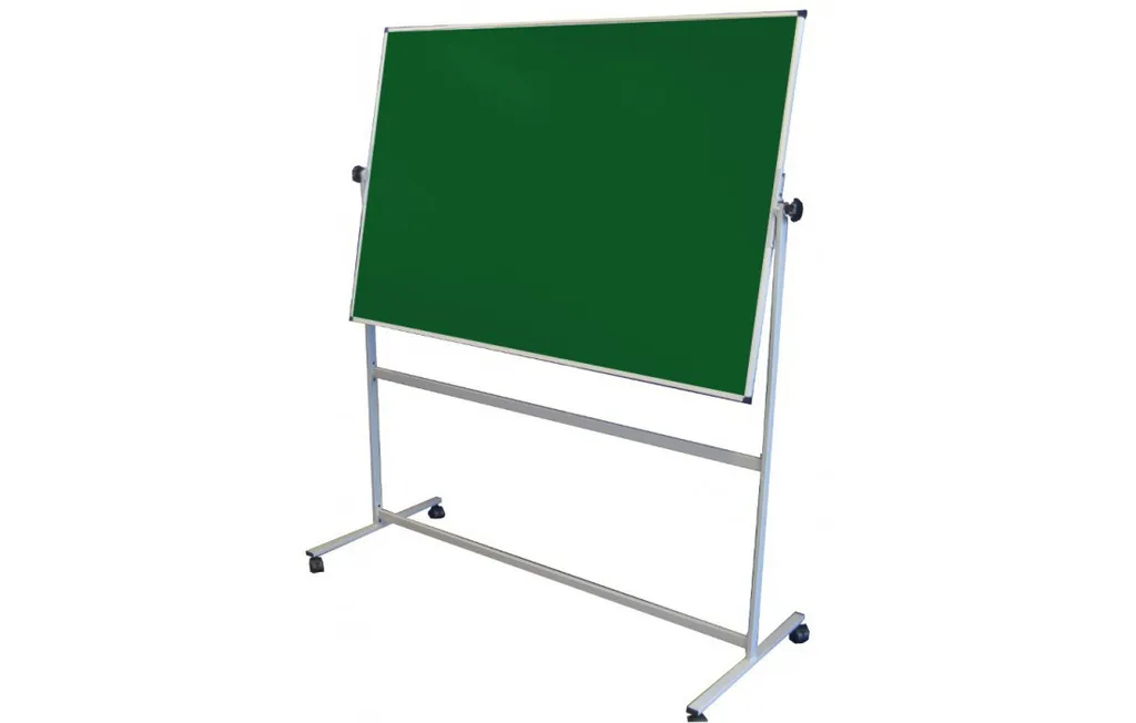 Dreh- und Wendetafel, mobil und höhenverstellbar, Stahlemaille grün 150 x 100 cm